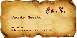 Csonka Nesztor névjegykártya
